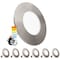 Luxrite 3-4 Inch LED Flush Mount & Recessed Light 5CCT 650LM Dimmable J-Box or 4 Recessed Can Nickel, 6PK LR24980 LR24984-6PK - alternate 1
